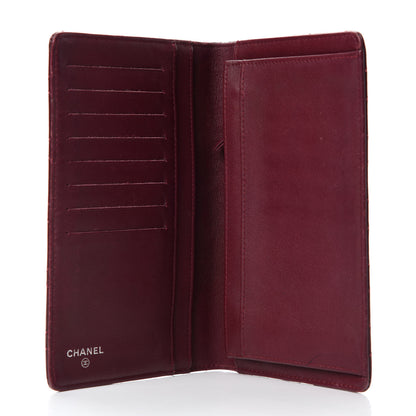 Chanel Patent Quilted Brilliant Yen Wallet Burgundy 5 of 10