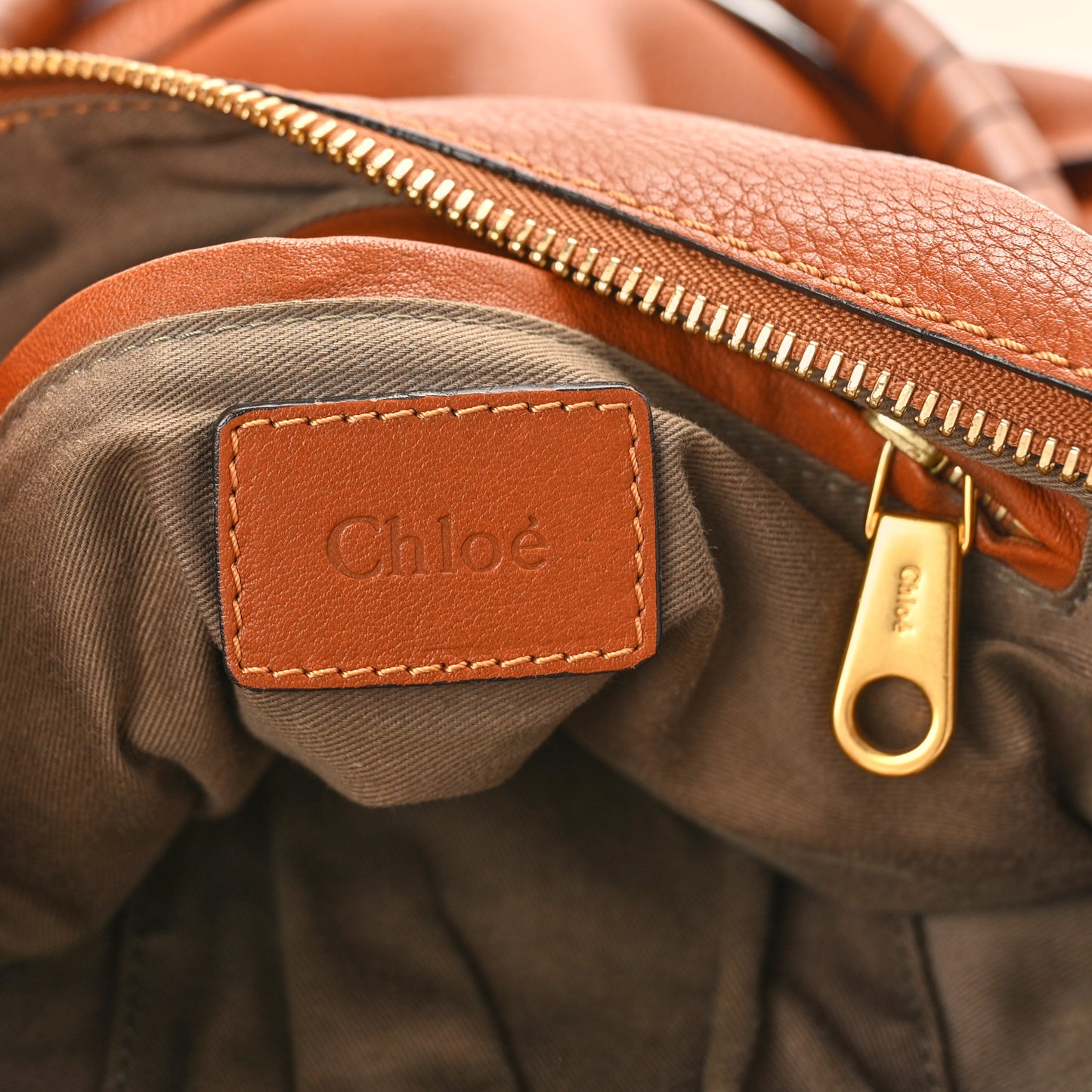 Calfskin Medium Marcie Satchel Tan