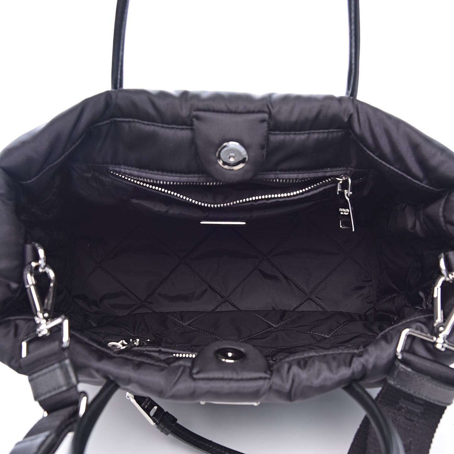 Tessuto Nylon Bomber Tote Black