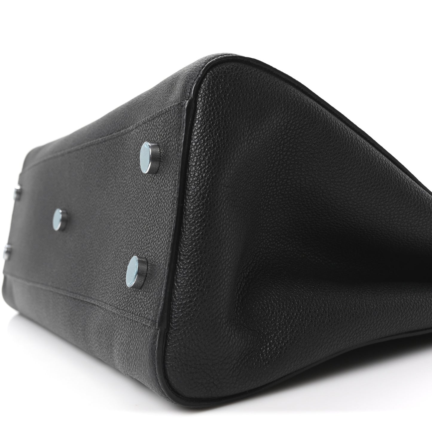 Grained Calfskin Medium Cabas Rive Gauche Black
