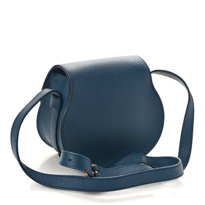 Chloe Grained Calfskin Small Marcie Saddle Bag Navy 3 of 8