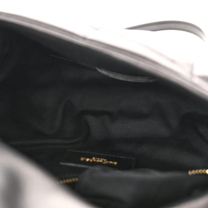 Saint Laurent Lambskin Quilted Toy Loulou Puffer Monogram Chain Satchel Black 5 of 10