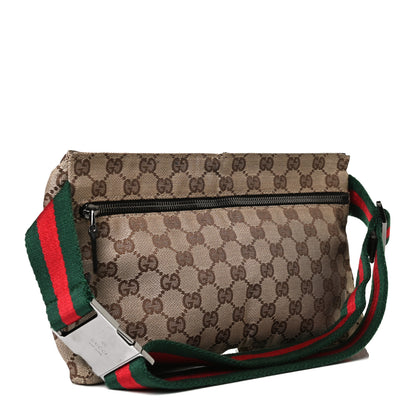 Gucci GG Monogram Double Pocket Belt Bag Dark Brown 2 of 12