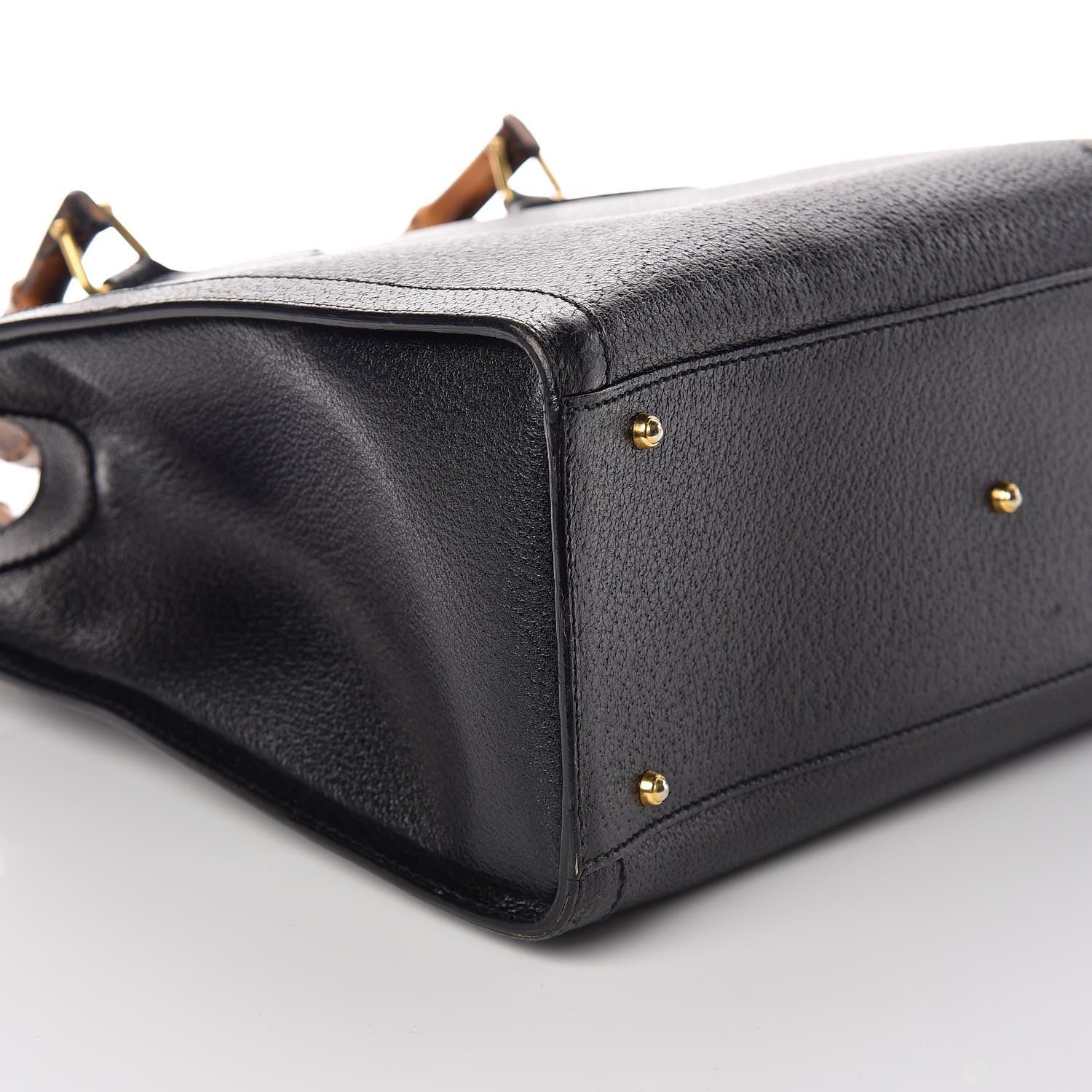 Gucci Calfskin Bamboo Top Handle Tote Black 9 of 18