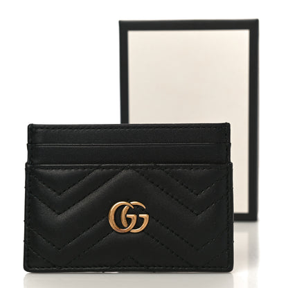 Gucci Calfskin Matelasse GG Marmont Card Holder Black 10 of 10