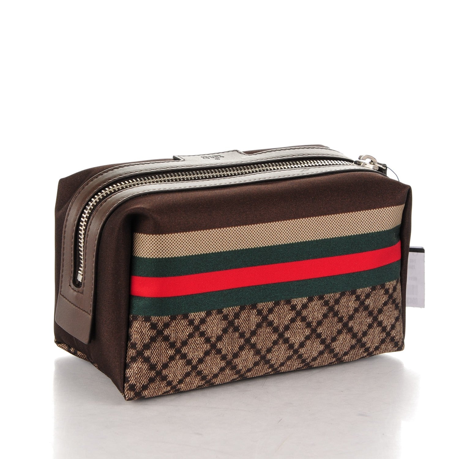 Gucci Nylon Diamante Small Cosmetic Case Brown 3 of 7