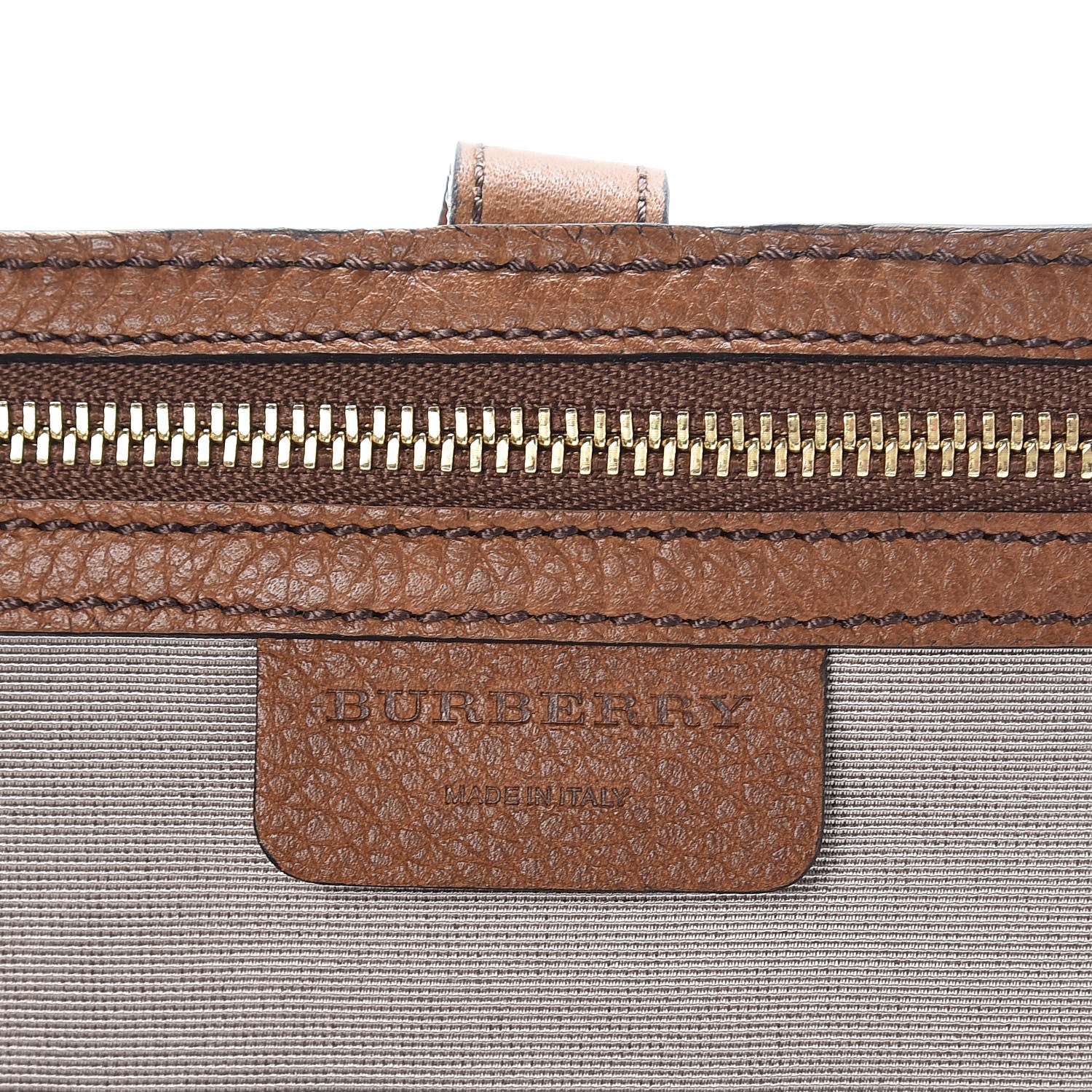 Burberry Grained Calfskin Brush Roll Tan 6 of 8