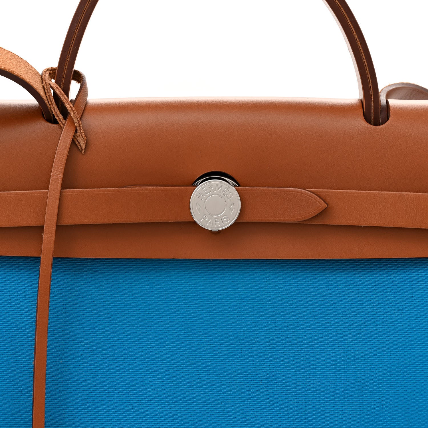 Hermes Toile Vache Hunter Herbag Zip Retourne 31 PM Azur Rouge H 9 of 13