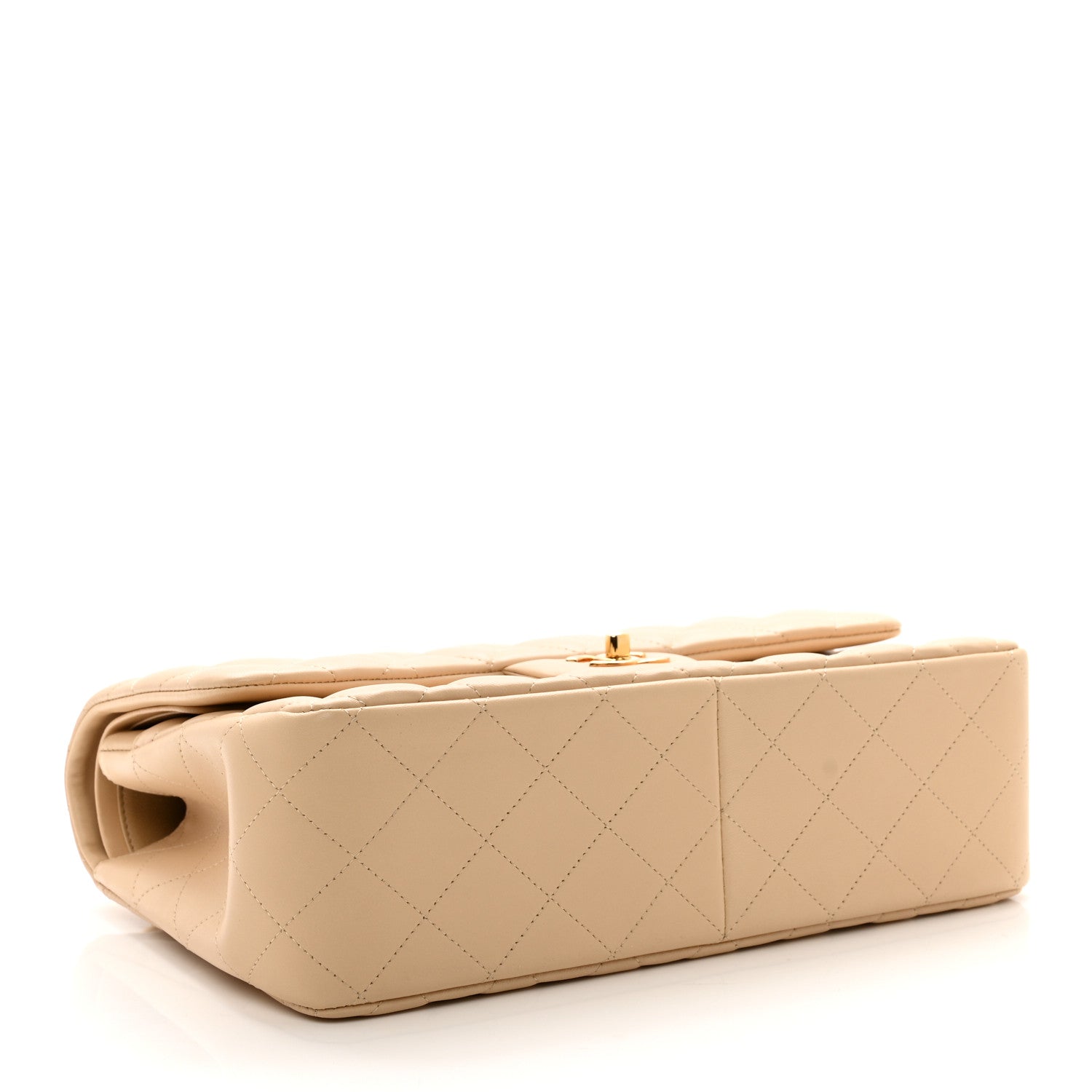 Chanel Lambskin Quilted Jumbo Double Flap Beige Clair 4 of 10