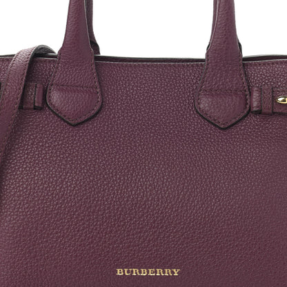 Burberry Grainy Calfskin House Check Small Banner Tote Mahogany Red 9 of 12