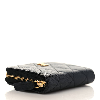 Chanel Caviar Quilted Zip Coin Purse Black 4 of 7