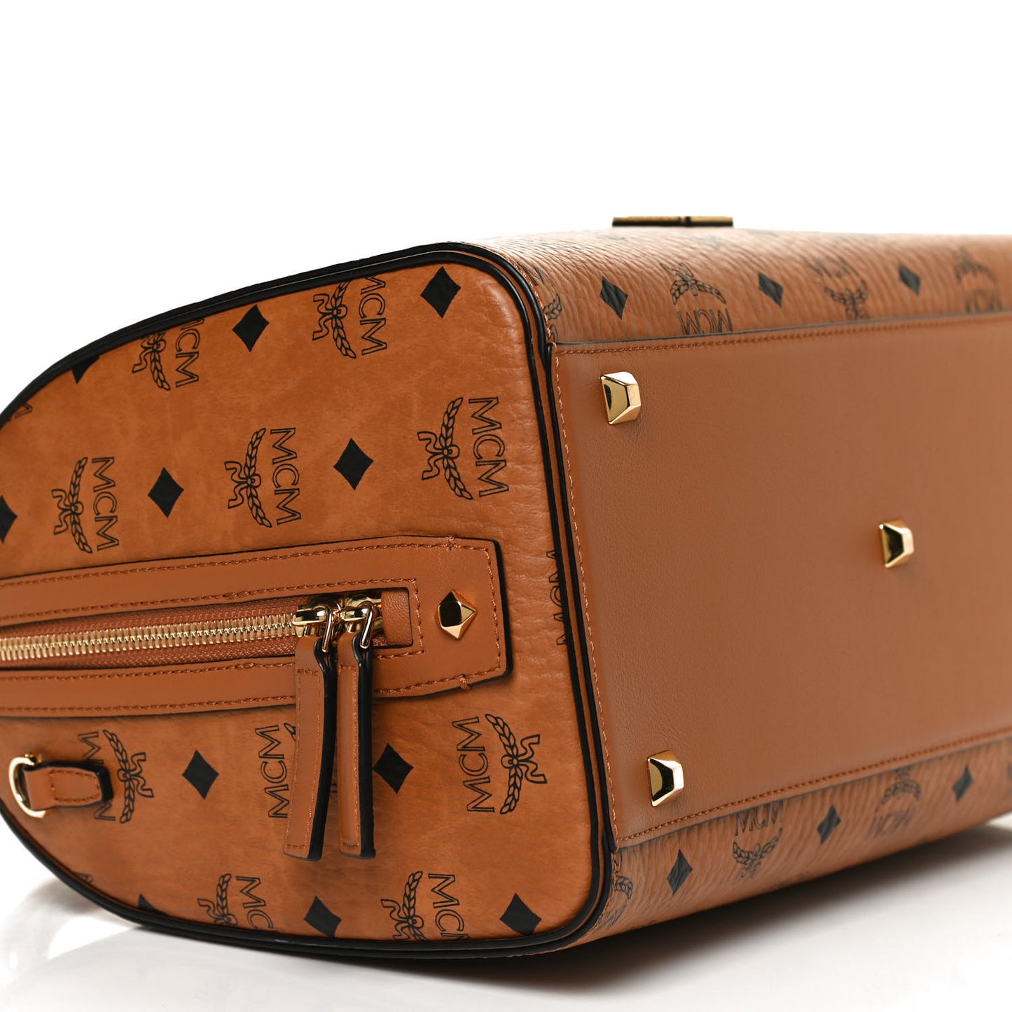Visetos Medium Boston Bag Cognac