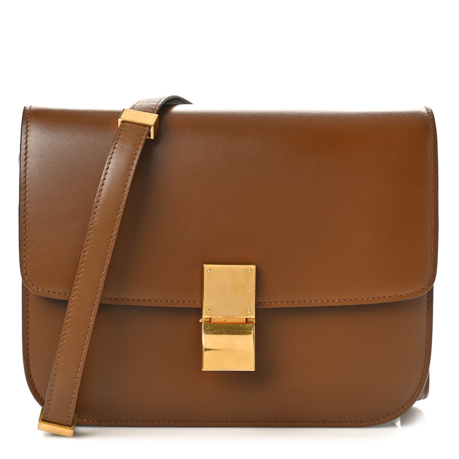 Celine Box Calfskin Medium Classic Box Flap Bag Camel 1 of 8
