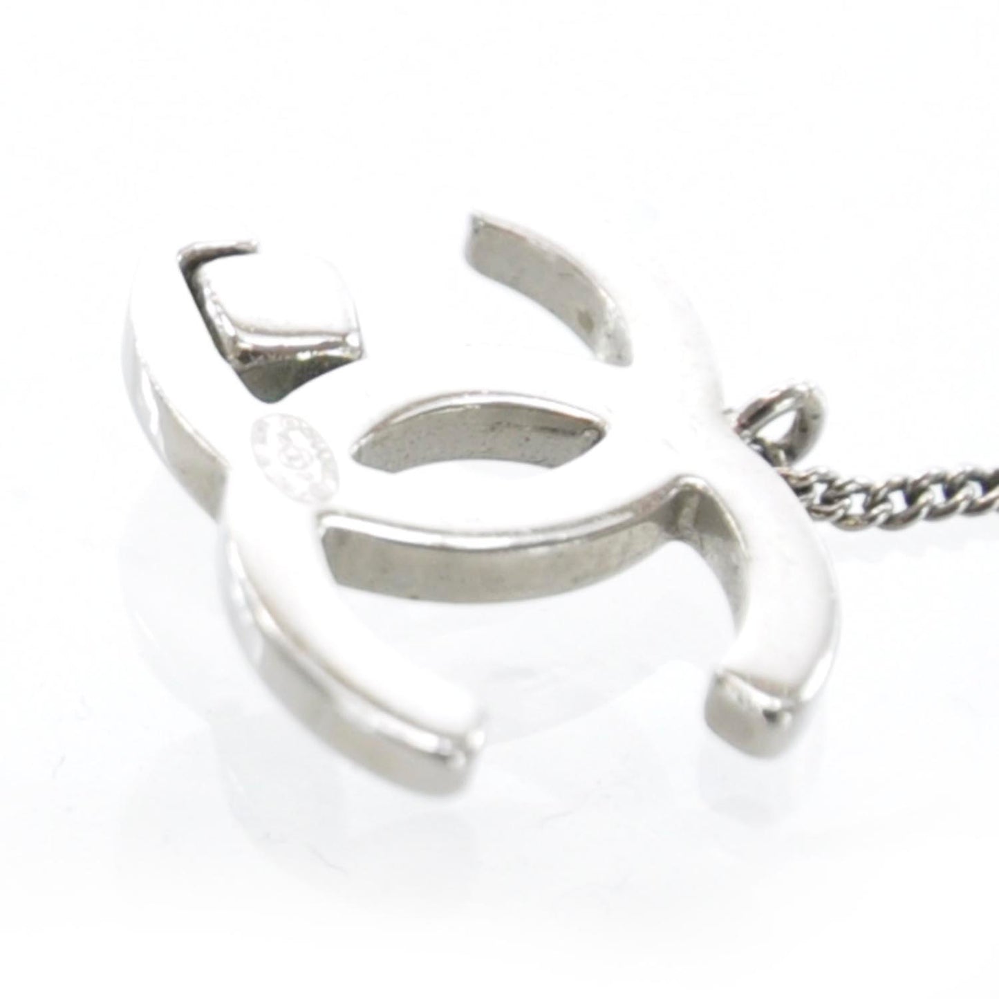 Crystal CC Dangle Earrings Silver
