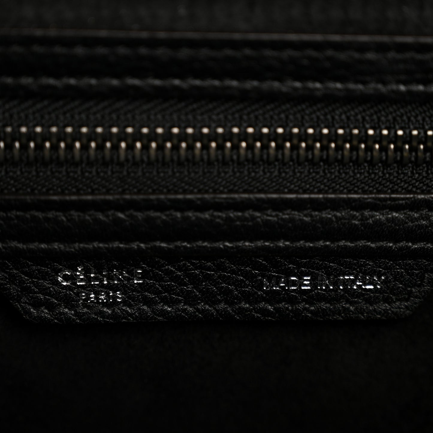 Drummed Calfskin Micro Luggage Black