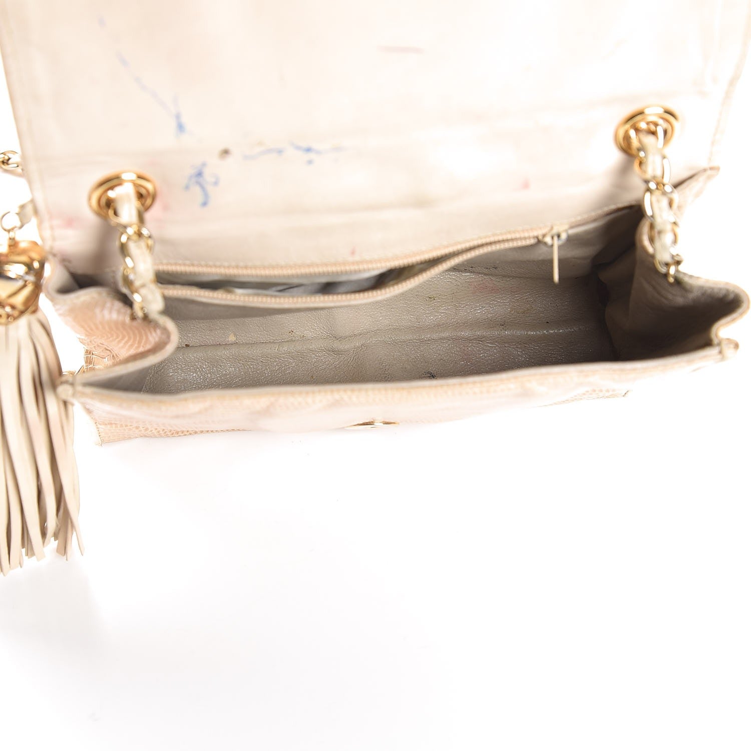 Chanel Lizard Tassel Flap Bag Light Brown 5 of 17