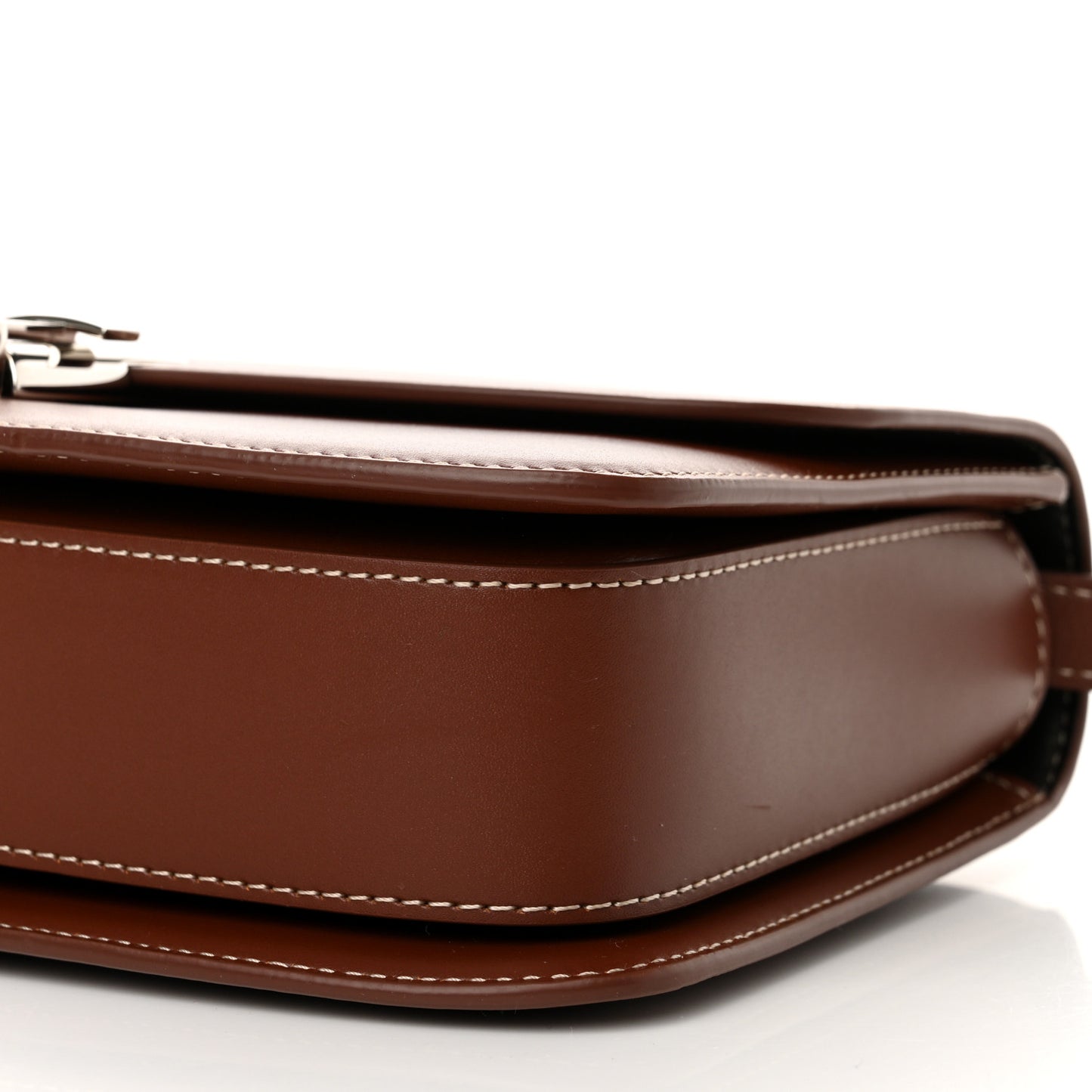 Polished Saddle Calfskin The Sofia 8.75 Crossbody Cherry Wood