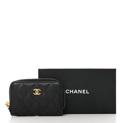 Chanel Caviar Quilted Zip Coin Purse Black 8 of 8