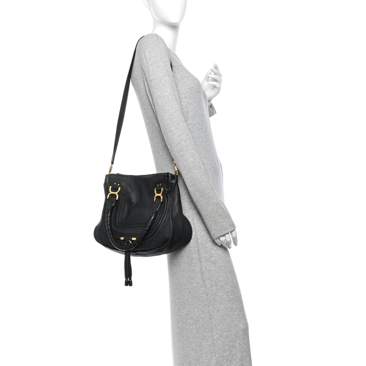 Chloe Calfskin Medium Marcie Satchel Black 2 of 11
