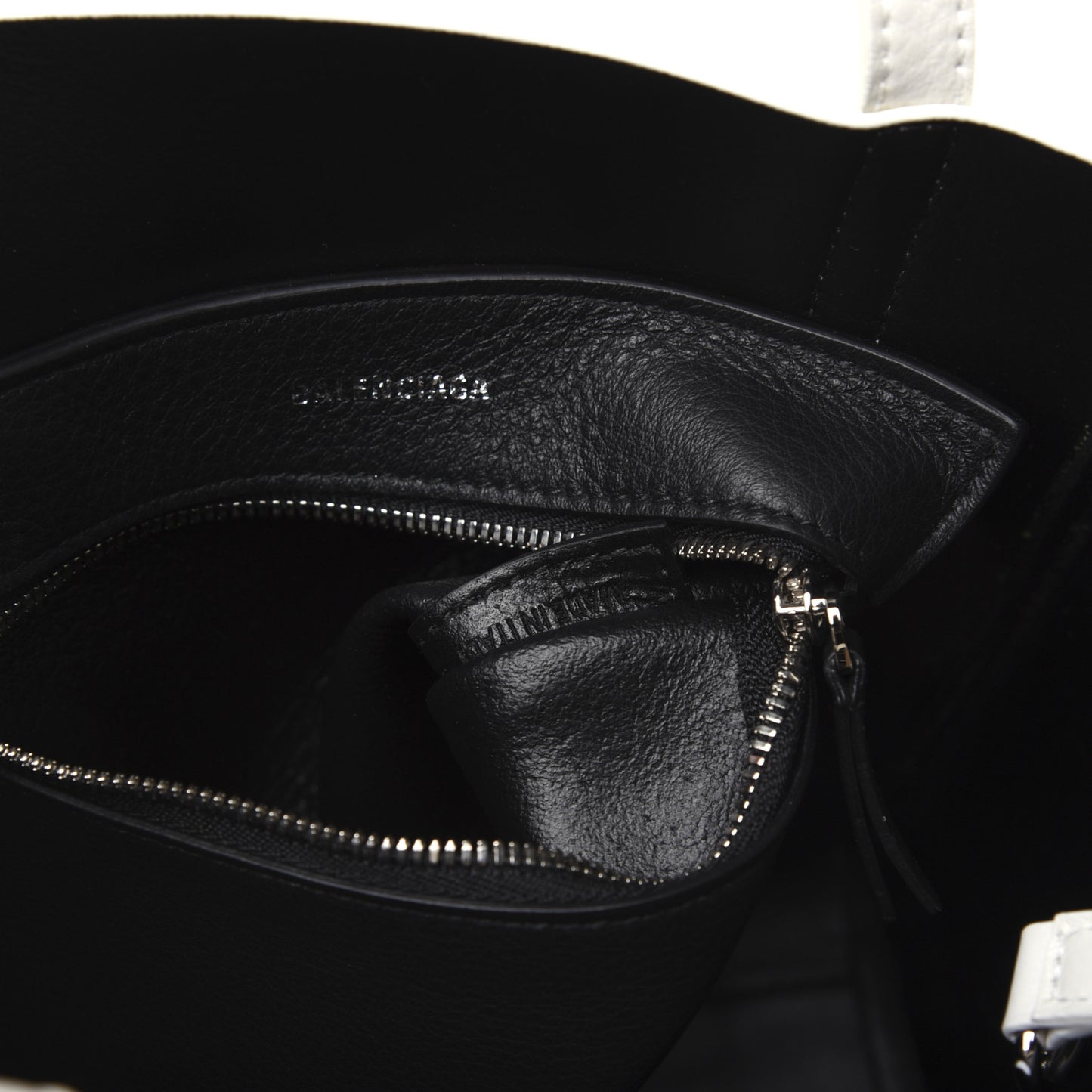 Smooth Calfskin Double Sided XXS Everyday Tote White Light Black