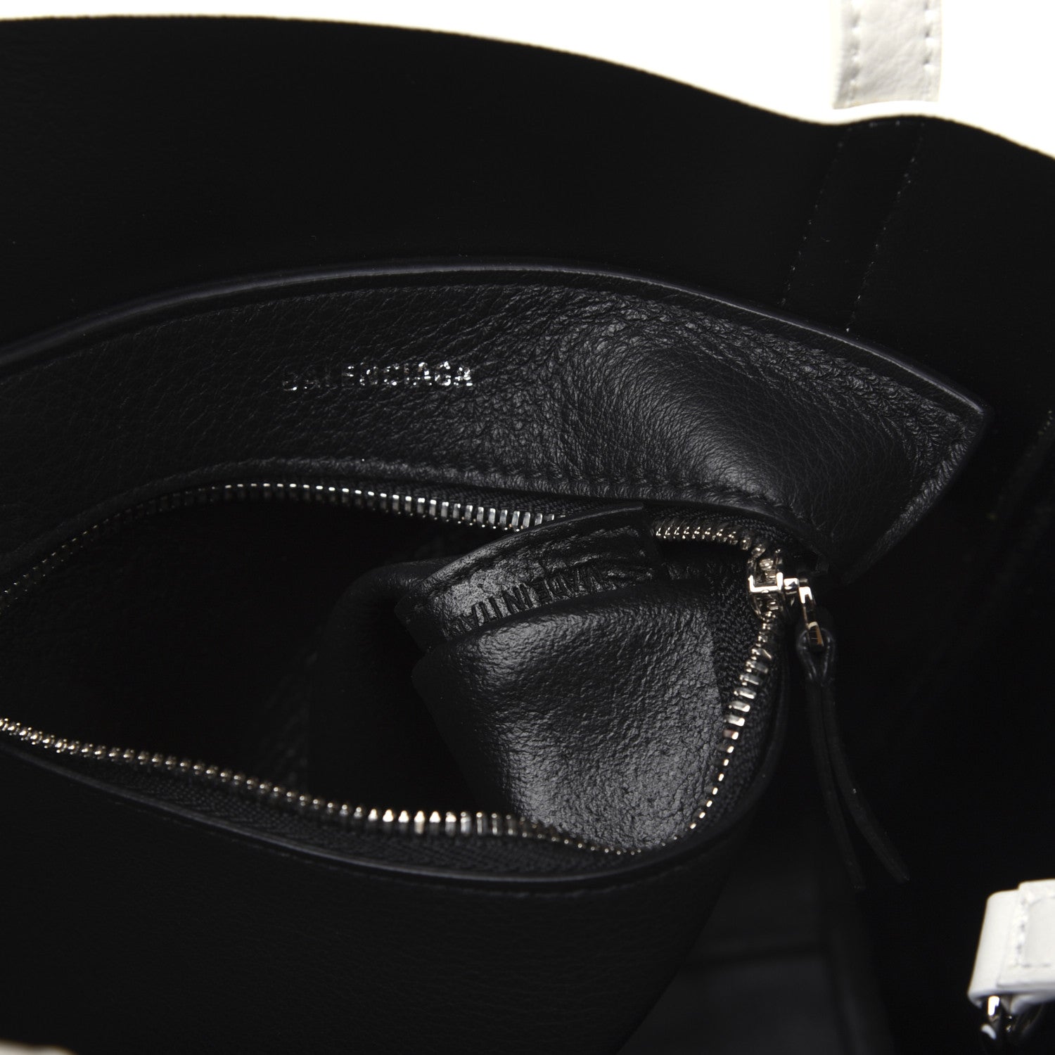 Balenciaga Smooth Calfskin Double Sided XXS Everyday Tote White Light Black 8 of 17