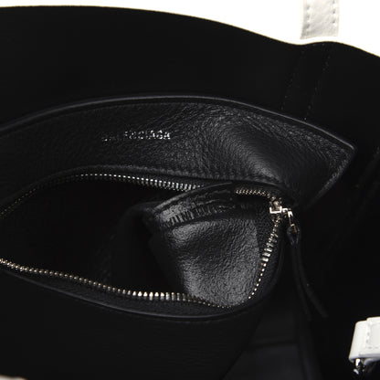 Balenciaga Smooth Calfskin Double Sided XXS Everyday Tote White Light Black 8 of 17