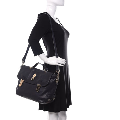 Mulberry Soft Grain Calfskin Oversized Tillie Satchel Nightshade Blue 2 of 15