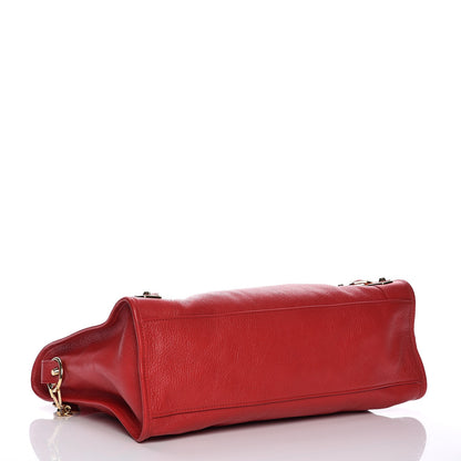 Balenciaga Chevre Gold Metallic Edge Hardware City Rouge Grenade 5 of 11