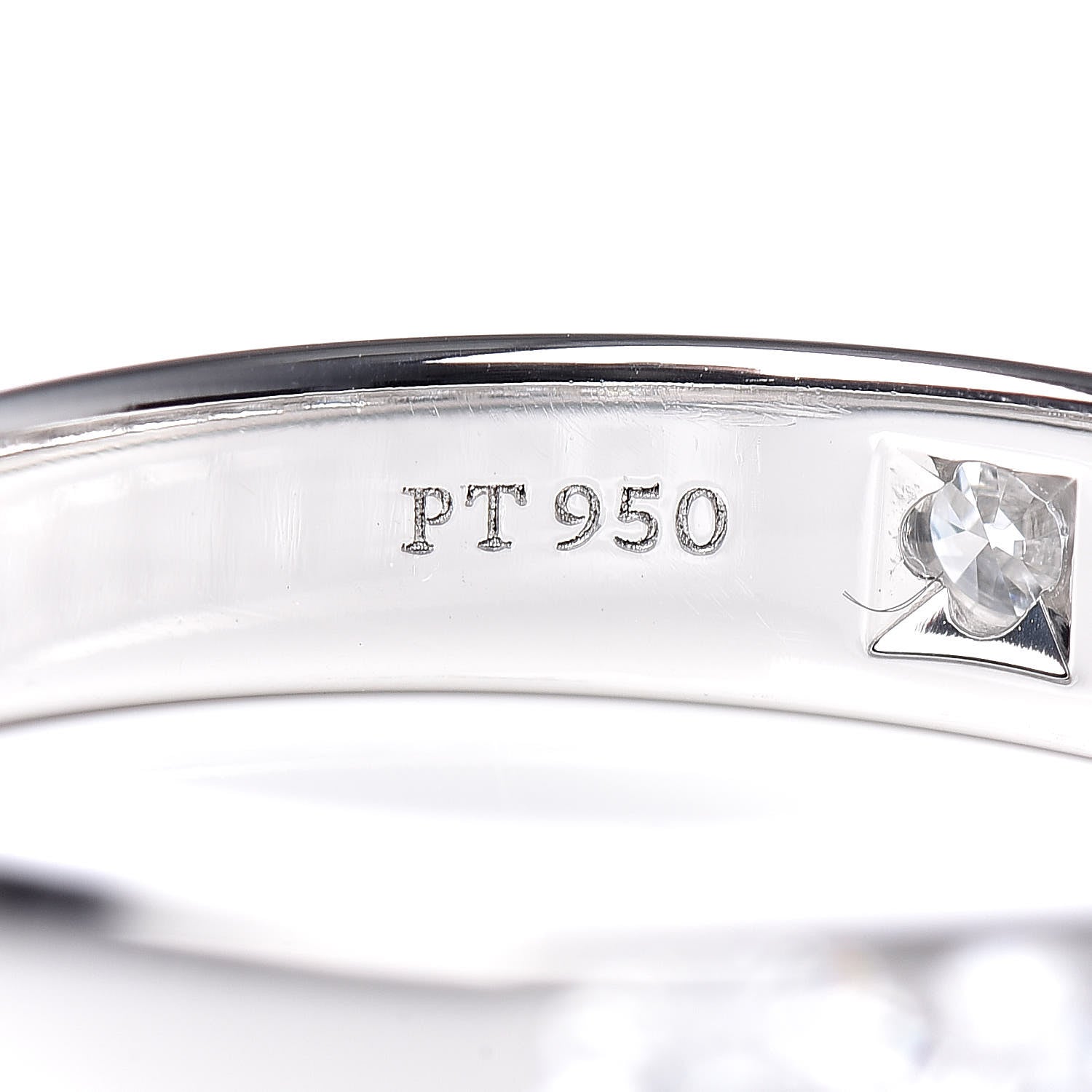 Tiffany Platinum Diamond 4mm Half Circle Wedding Band Ring 54 6.75 6 of 7