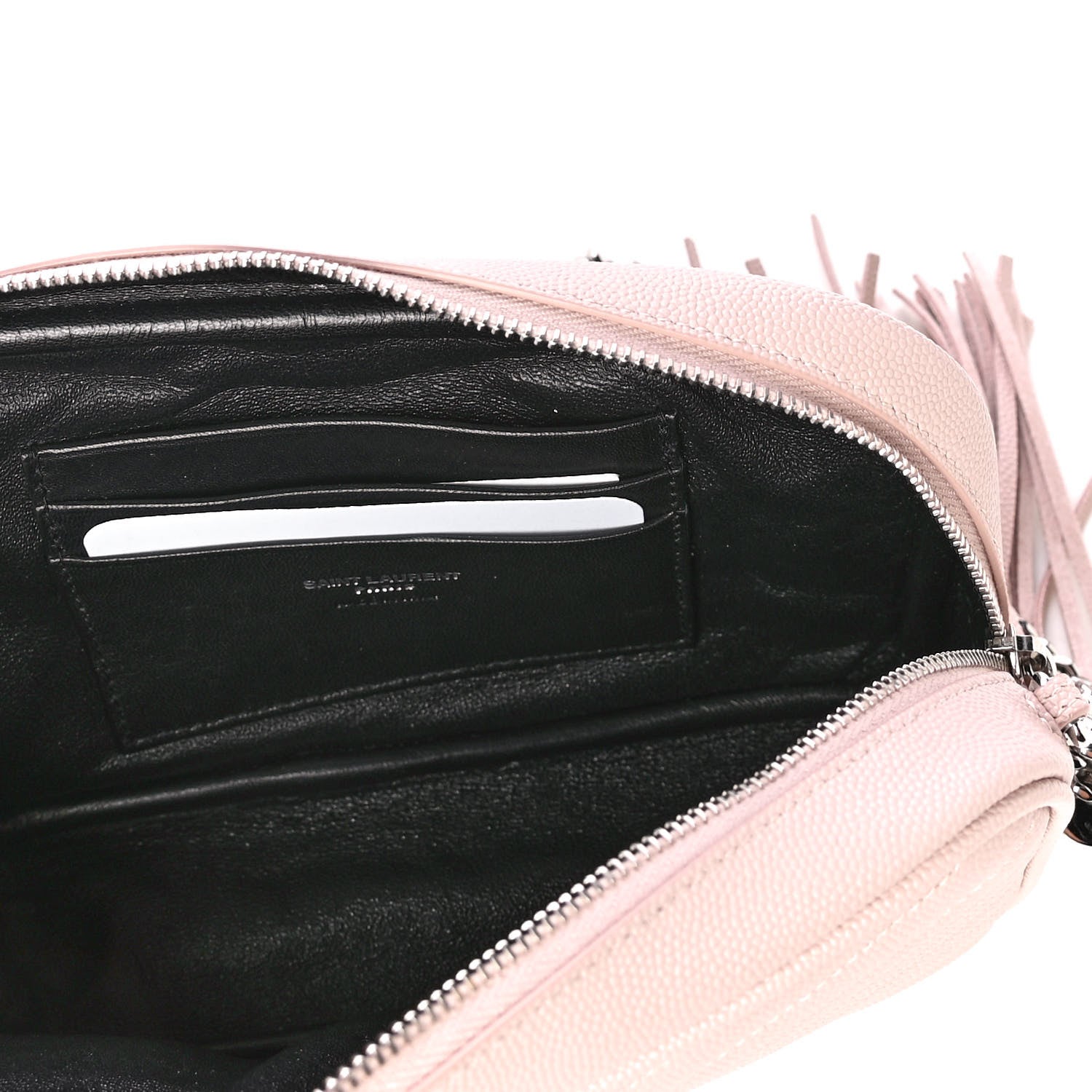Saint Laurent Grain De Poudre Matelasse Monogram Mini Lou Camera Bag Marble Pink 4 of 4