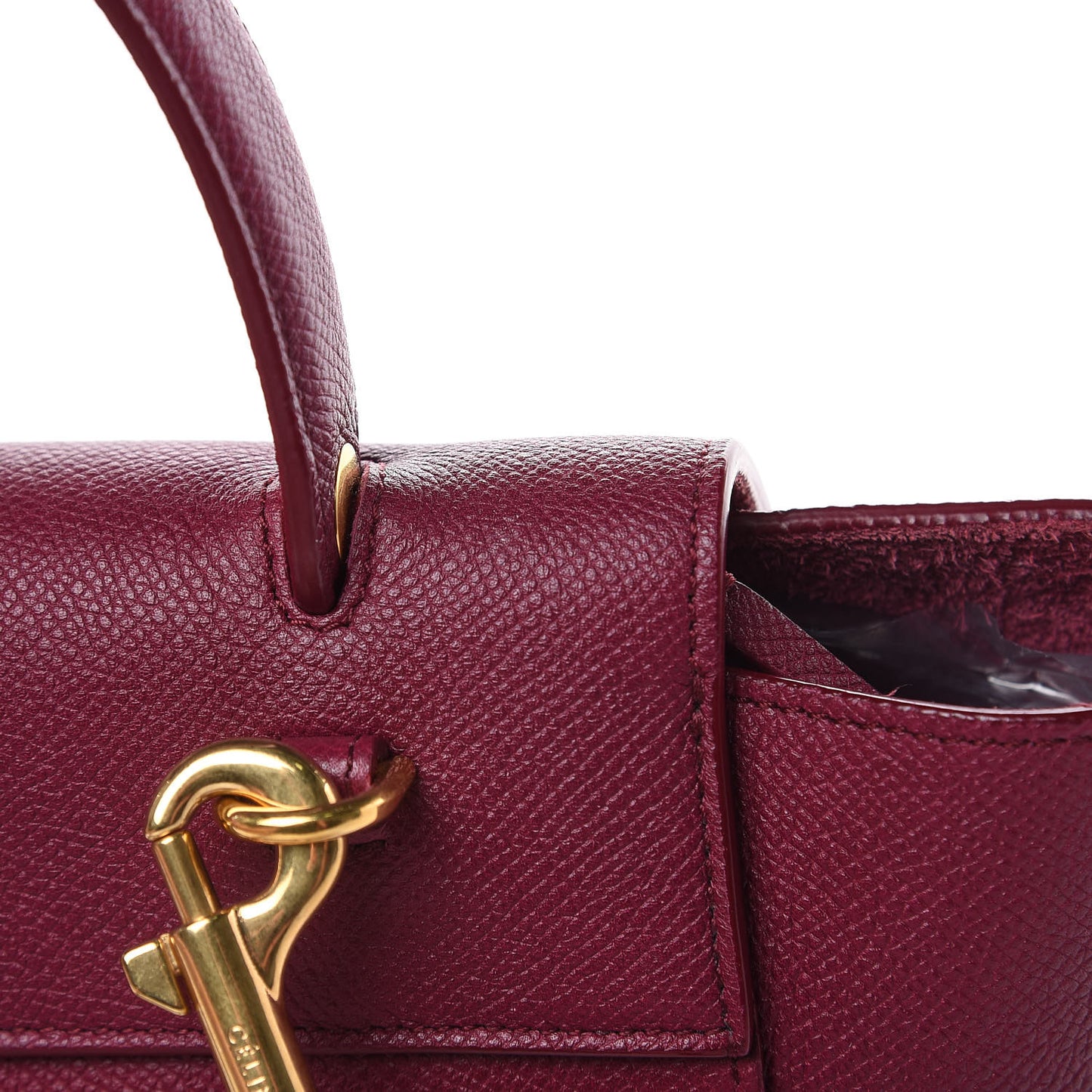 Grained Calfskin Micro Belt Bag Plum