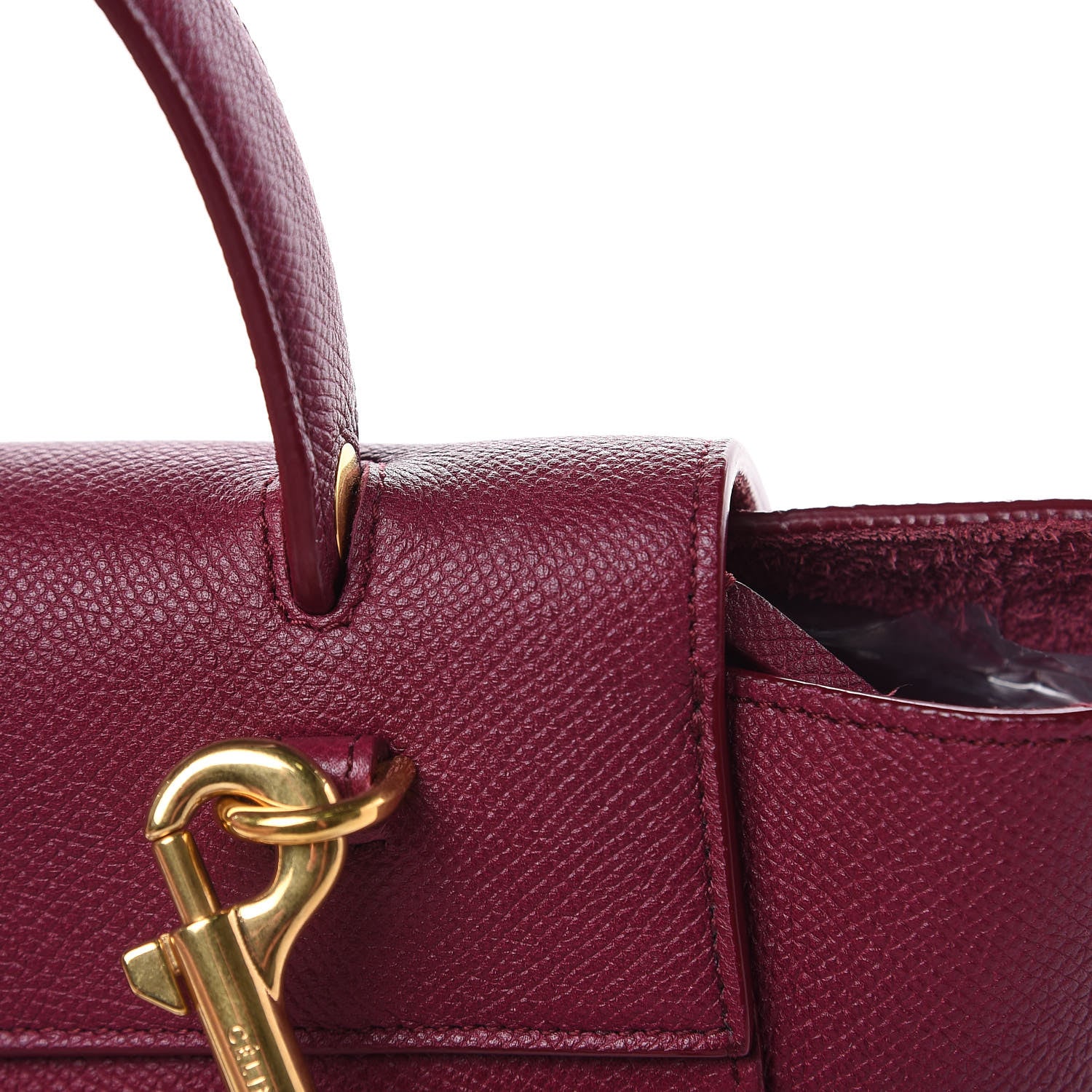 Celine Grained Calfskin Micro Belt Bag Plum 14 of 14
