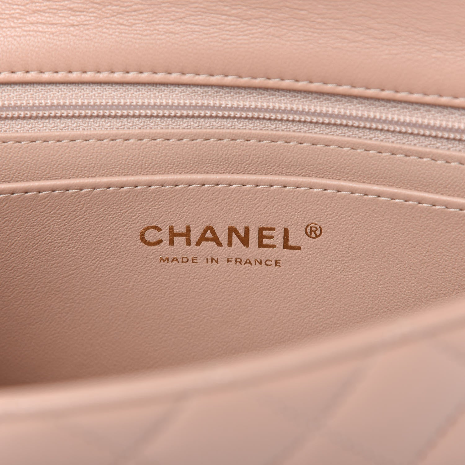 Chanel Lambskin Quilted Mini Top Handle Rectangular Flap Beige 8 of 11