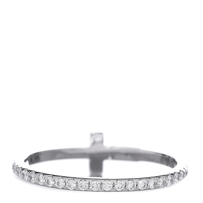 Tiffany 18K White Gold Diamond T Wire Pave Ring 49 5 3 of 5