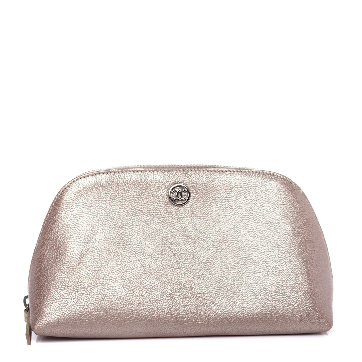 Metallic Goatskin Cosmetic Case Gold