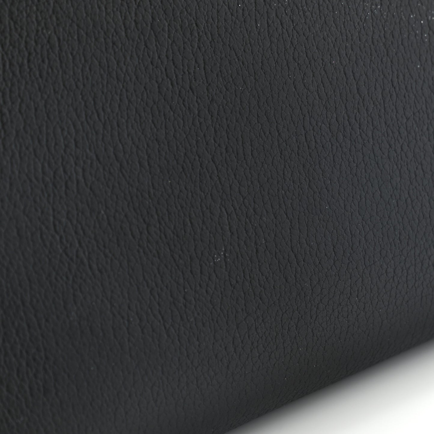 Goatskin Camellia Embossed Yen Wallet Black