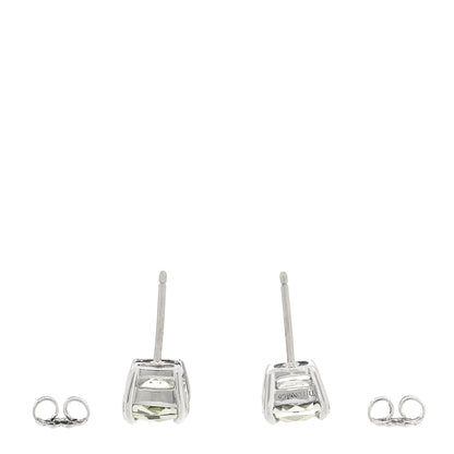 Tiffany Sterling Silver Prasiolite Sparklers Earrings 3 of 4
