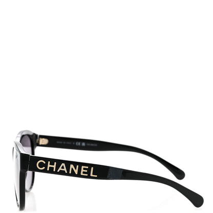 Chanel Acetate Pantos Logo Polarized Sunglasses 5458 Black 3 of 8
