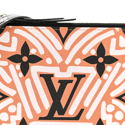 Louis Vuitton Monogram Giant Crafty Double Zip Pochette Creme Caramel 8 of 11