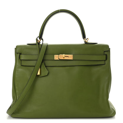 Hermes Swift Kelly Retourne 35 Pelouse 1 of 13