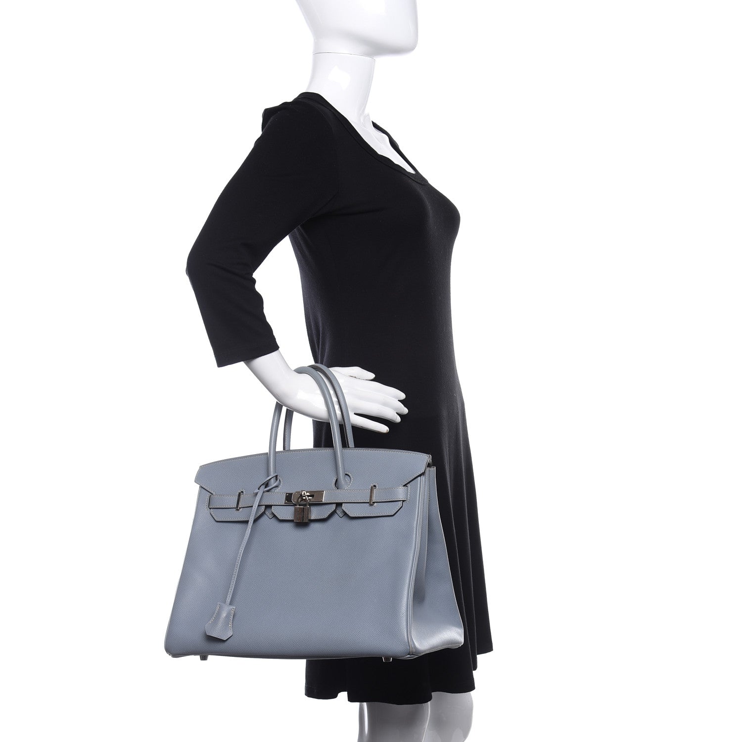 Hermes Epsom Birkin 35 Bleu Lin 2 of 14