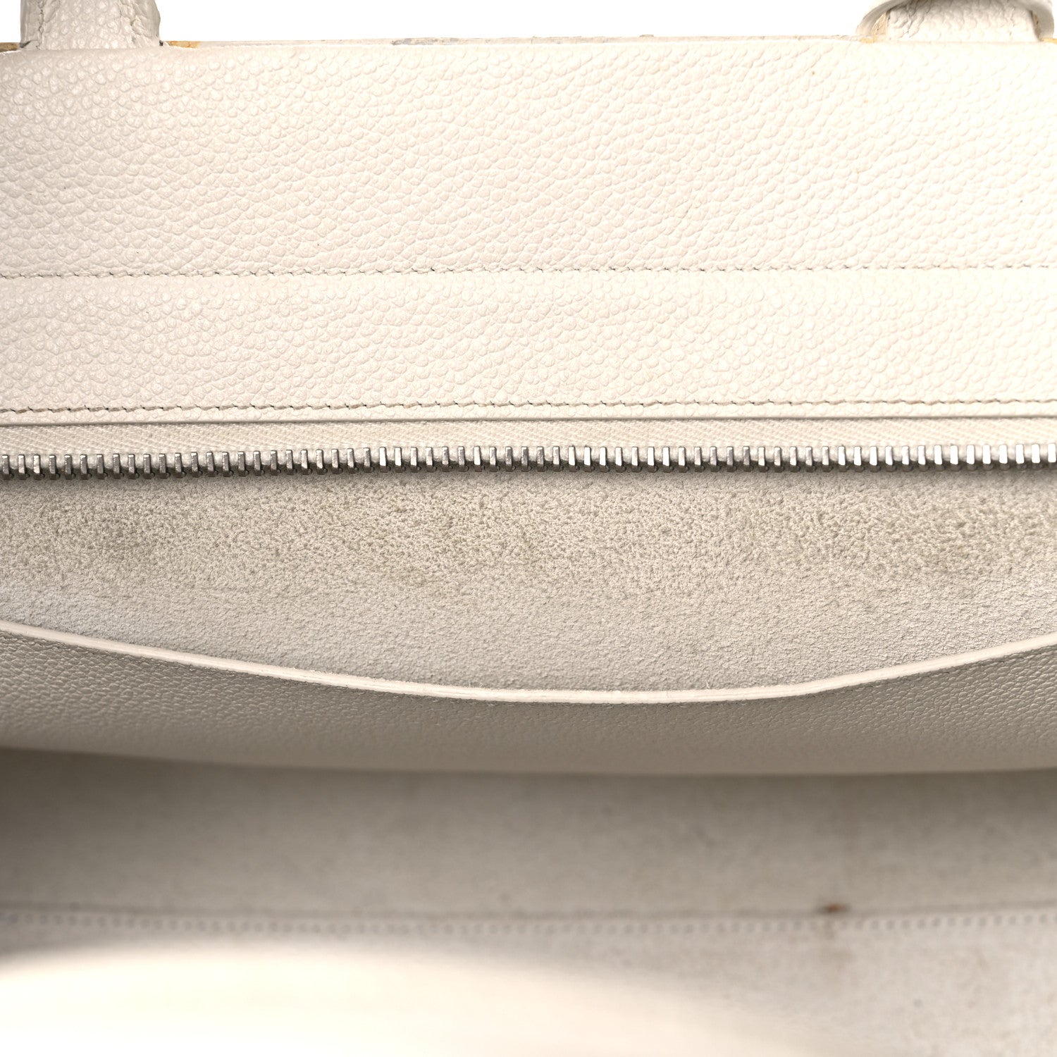 Saint Laurent Grained Calfskin Small Rive Gauche White 14 of 35