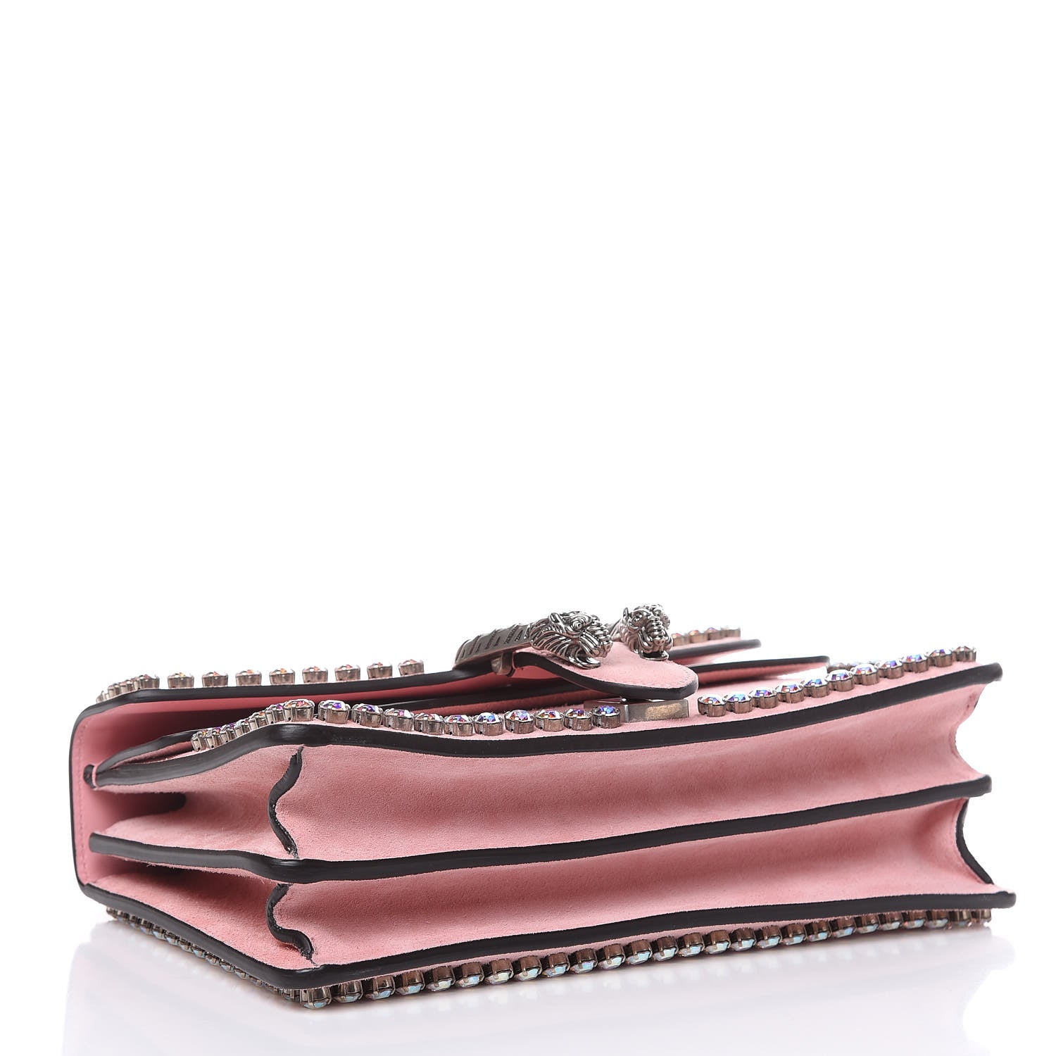 Gucci Suede Crystal Small Dionysus Shoulder Bag Peonia 4 of 10