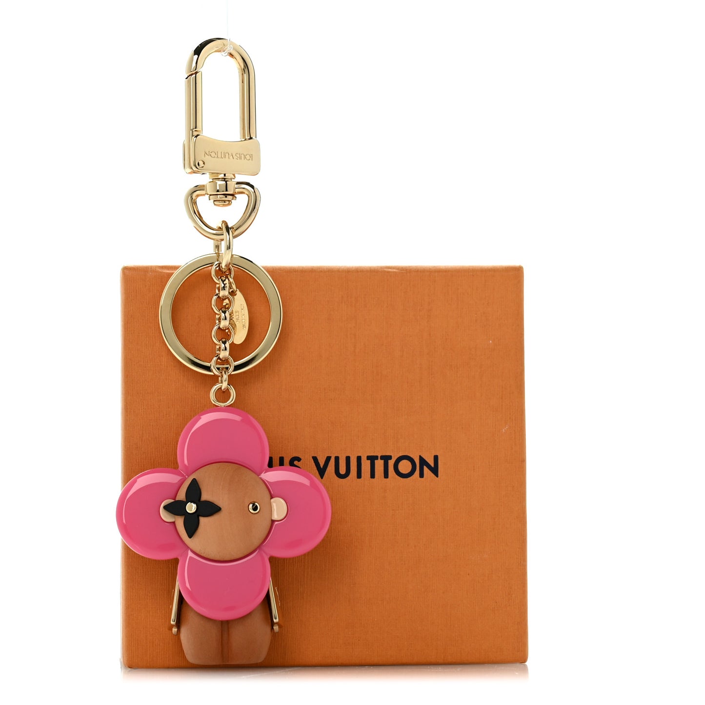 Resin Wood Vivienne Bag Charm Pink
