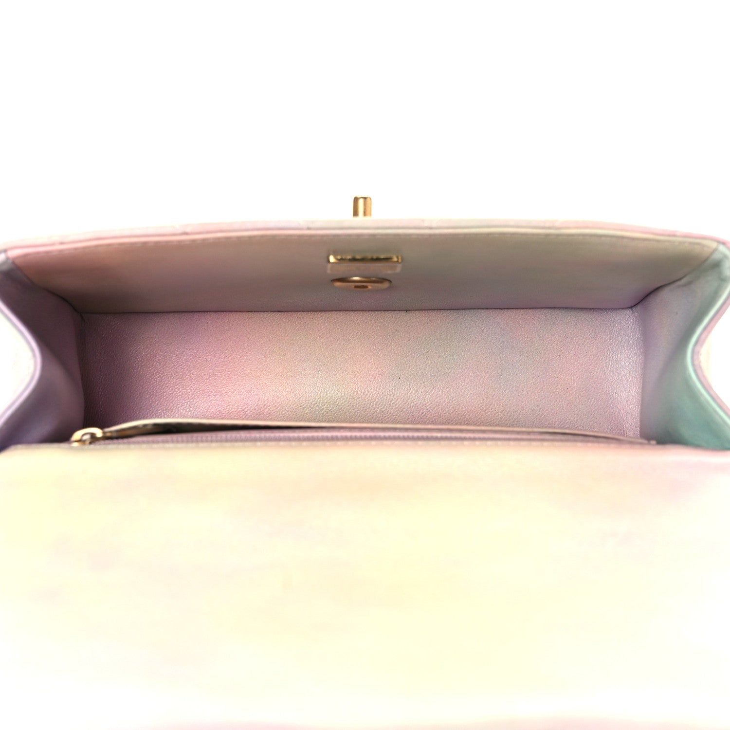 Chanel Lambskin Quilted Ombre Mini Top Handle Rectangular Flap Pink Multicolor 4 of 9
