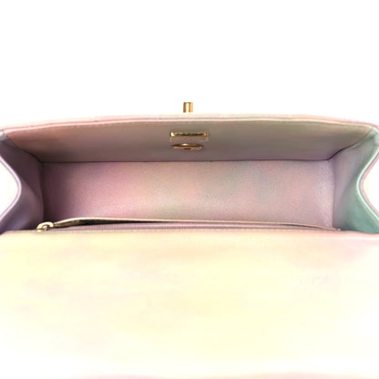 Chanel Lambskin Quilted Ombre Mini Top Handle Rectangular Flap Pink Multicolor 4 of 9