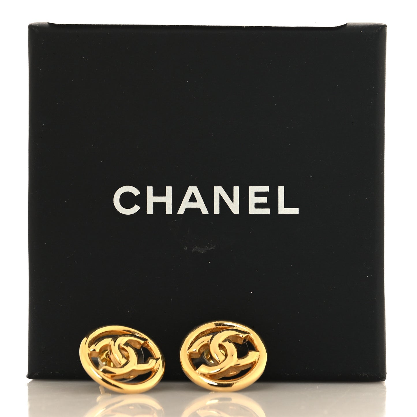CC Round Earrings Gold
