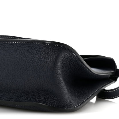 Hermes Taurillon Clemence Halzan 31 GM Bleu Nuit 10 of 12