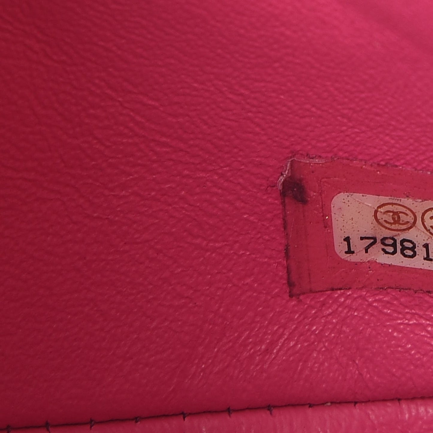 Iridescent Caviar Quilted Mini Rectangular Flap Pink