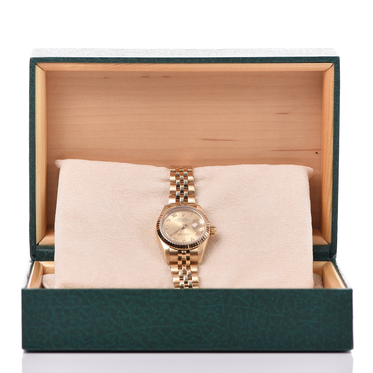 Rolex 18K Yellow Gold 26mm Oyster Perpetual Datejust Watch Champagne Roman 69178 8 of 8